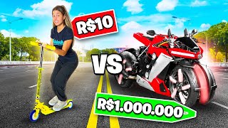 PATINETE DE R$ 1 vs R$ 100 vs R$ 1000 DE REAIS !!