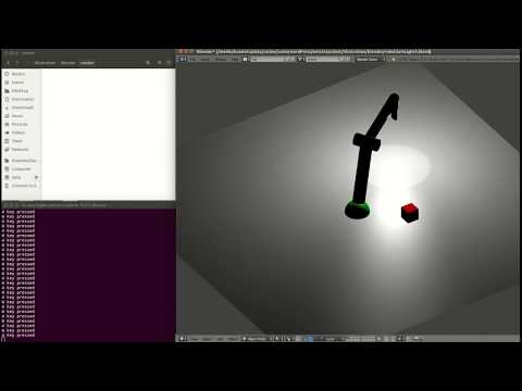 Virtual Robotic Arm (Blender) -1: Prototype demonstration