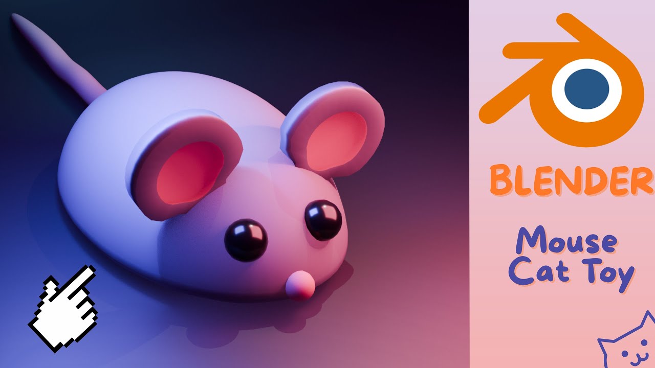 Blender Tutorial | Mouse Cat Toy 3D Model | Beginner Friendly