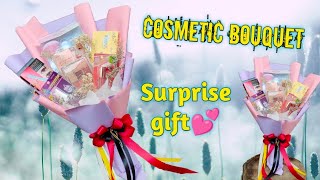 Cosmetic bouquet | Surprise bouquet | how to make a simple beautiful cosmetic bouquet