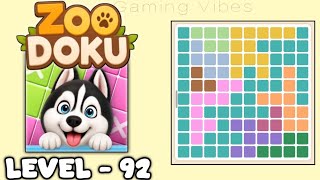 Zoodoku Level 92 Walkthrough Solution