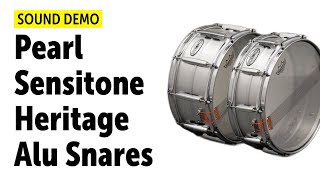 Pearl | Sensitone Heritage Aluminum Snares | Sound Demo (no talking)