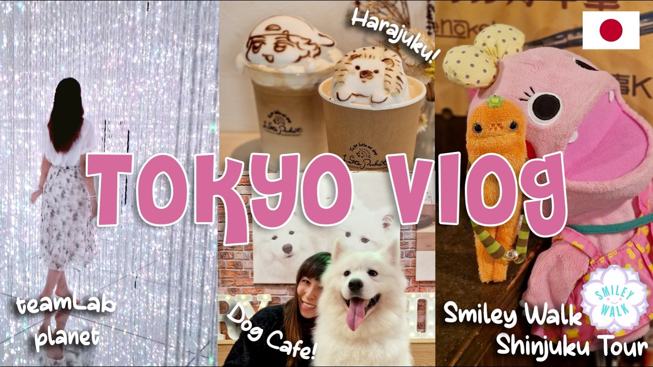 Tokyo Vlog 🗼🇯🇵💖 Solo Travel Japan, Shibuya, Shinjuku, Harajuku, TeamLab Planets, Smiley Walk & more
