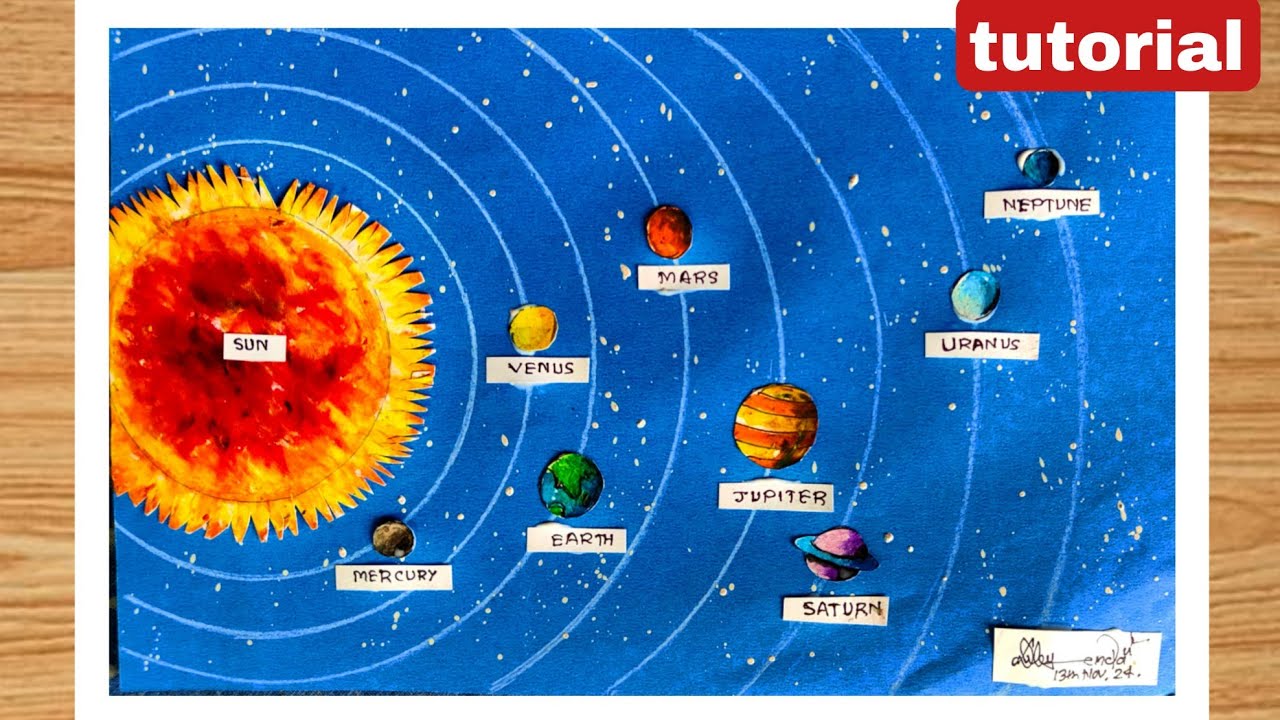 Solar System Tutorial How to draw Solar System/ Solar System Craft DIY Planets / Solar System ...