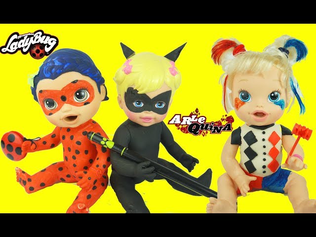 BABY ALIVE VIROU MIRACULOUS LADYBUG E CATNOIR! FANTASIAS PARA BONECAS 