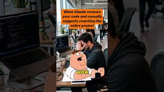 When AI Reviews Your Code and Recommends a Full Rewrite 💀 #codinghumor #shorts