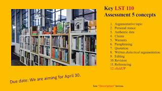 LST 110 - Scaffold 5 - Summarising arguments (concepts)