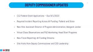 ED/PD Strategic Leadership Meeting: September 21, 2023