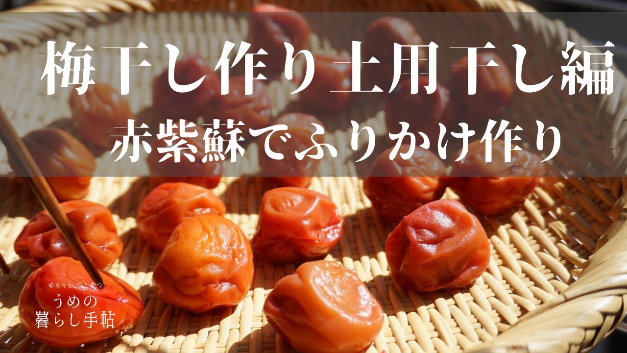 手しごと 梅仕事 梅干し 土用干し編 赤紫蘇でゆかりふりかけを作る Youtube