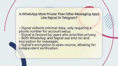 Is WhatsApp More Private Than Other Messaging Apps Like Signal Or Telegram? - Everyday-Networking