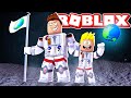 Taking my SON to the Moon in ROBLOX !