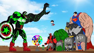 Rescue SUPERHEROES : CAPTAIN VENOM Vs Team story Spider Man vs Hulk vs DEADPOOL 3 , BLACK PANTHER 2.