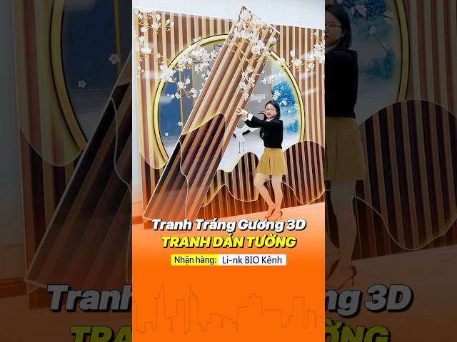 Tranh dán tường 3d, tranh tránh gương giá rẻ tphcm #youtubeshorts #tranh3d #shorts
