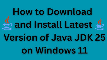 How to download and install java jdk 25 on windows 11 #jdk25