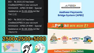 5000/- Review April + May APBS DBT Disability Pension 