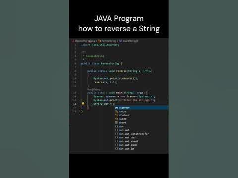 How to reverse a string in java#java #coding #recursion #strings - YouTube