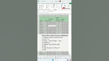 Sort columns in Excel without mixing data...The Easy Way #tips #excel #short #short #shortvideo #how