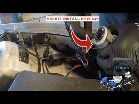 BMW E39 E46 E53 How to Install HID Kit With Ballasts And Connectors Xenon Headlights