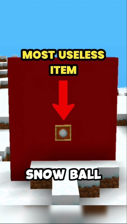 Most useless item in Minecraft pe java - YouTube