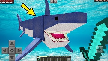 "REALISTIC MEGALODON SHARK, JAWS SHARK MOD" (Minecraft PE Mods, Shark Attack, Jaws Movie)