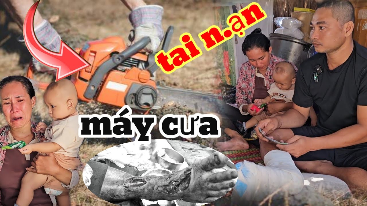 Tận cùng của cái nghèo 1 trụ Cột trong gia đình giờ nằm 1 chổ tai nạ.n máy Cưa 