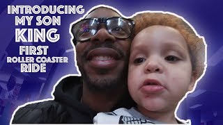 My Birracial 2 Year Old Son First Roller Coaster Ride Chuck E Cheese * He Curses * 😱🤦🏽‍♂️