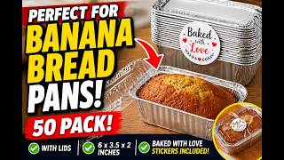Mini Loaf Pans with Lids (50 Pack) | Perfect for Banana Bread, Gifts & Meal Prep