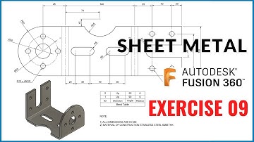 Fusion 360 sheet metal exercise for beginners | Tutorial 009
