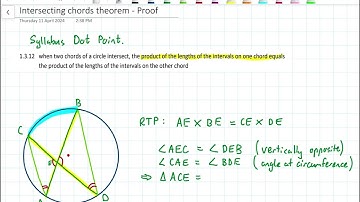 Intersecting chords theorem - proof