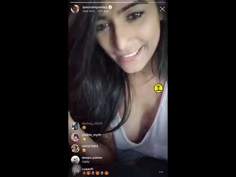 Poonam Pandey   Instagram Live   Nipple Slip     no bra   big cleavage   nipple slip