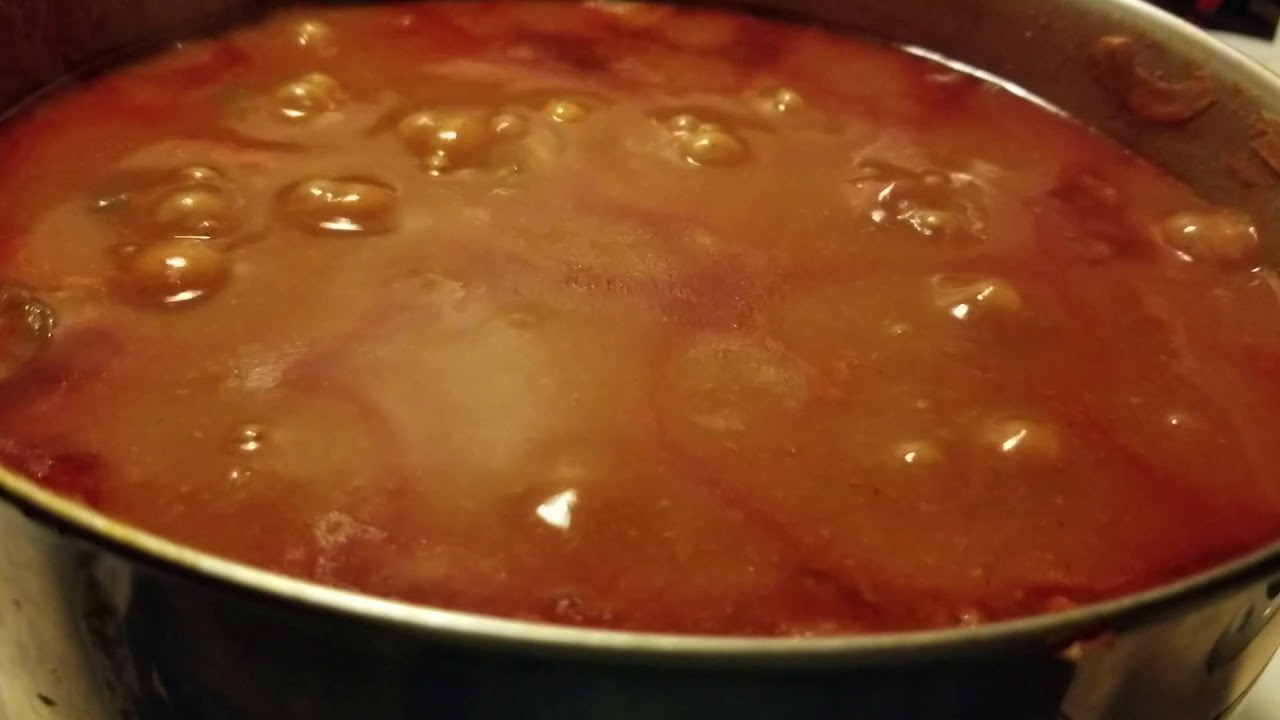 Chili bubbling. YouTube