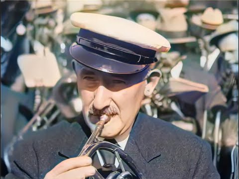Festivities in the Dutch village of Grouw in Friesland in 1923 in color! [A.I. enhanced & colorized]
