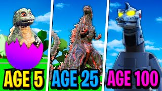 Surviving 100 YEARS as GODZILLA in Roblox BROOKHAVEN RP!!