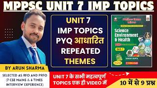 MPPSC Pre 2026 Strategy | UNIT 7 - स्वास्थ्य, पर्यावरण, विज्ञान | MPPSC Pre Unit 7 Important Topics