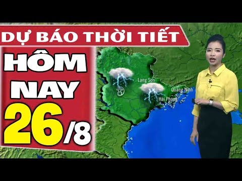 Video Dự báo thời tiết hôm nay mới nhất ngày 26/8 | Dự báo... - youtube