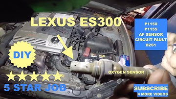 Lexus check engine light P1150 P1155 AF sensor heater circuit fault B2S1