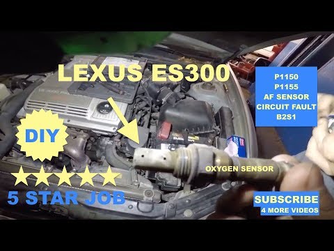 Lexus check engine light P1150 P1155 AF sensor heater circuit fault B2S1