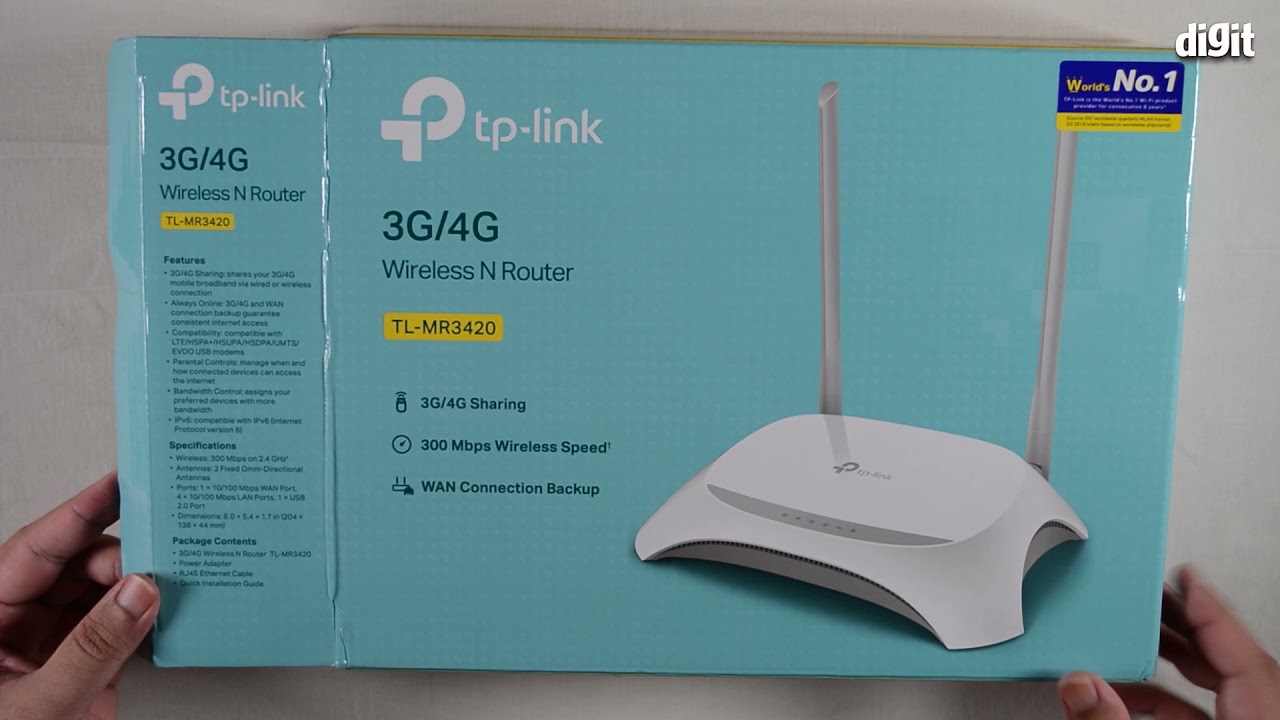 Activamente Admirable desbloquear TP-LINK TL-MR3420 3G/4G Wireless N Router Unboxing - YouTube