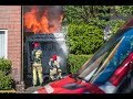 Uitslaande brand verwoest garage in Hilversum (4K)