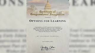 Options for Learning - 2021 Commendations