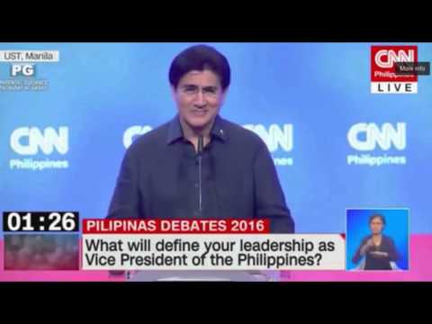 Honasan's opening statement at VP debate