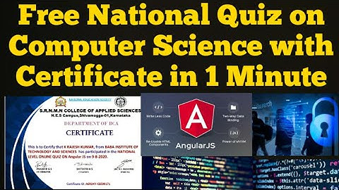 Free National Quiz on Computer Science with Certificate in 1 Minute|Angular JS Quiz|Computer Science