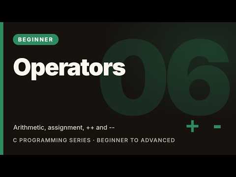 C Programming Tutorial #6: Operators in C | Learn C (Beginner)
