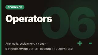 C Programming Tutorial #6: Operators in C | Learn C (Beginner)