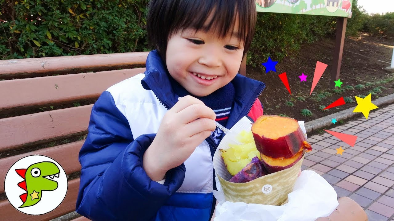 おでかけ 千葉市動物公園へ行ったよ！サルがいっぱい！おいしい焼きイモを食べよう！トイキッズ