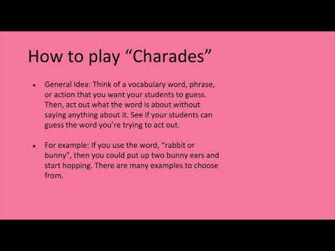 14 Activity Ideas for teaching elementary students online Charades