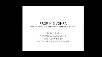 BCOM3 AD AC 5 UNIT 2 PROFIT PRIOR INCORPORATE (PART 1)