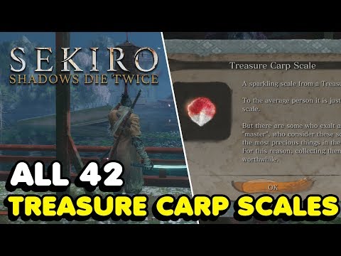 Video: Sekiro Treasure Carp Scale -paikat - Mistä Löydät Kaikki Treasure Carp -vaa'at