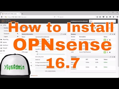How to Install & Configure OPNsense 16.7 + Review + VMware Tools on VMware Workstation Tutorial [HD]