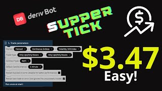 Deriv Bot - sUpperTick  | Earn $3.47 in less than 4 minutes!